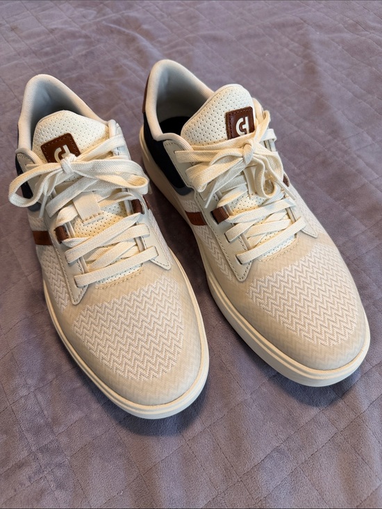 Cole Haan Other - Cole Haan Men's Cream and Brown Lace-Up Sneakers